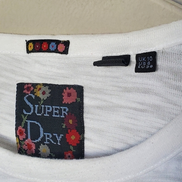 Superdry Women's Lexi Floral Embroidered T-Shirt in Rodeo White US 6 - Picture 8 of 11